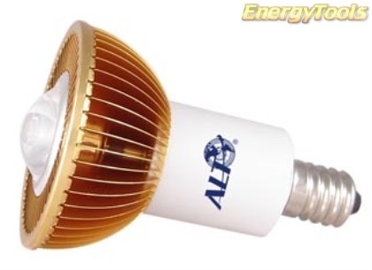 MR16 spotje E14 230V 1W Luxeon warmwit 60° led spot 70Lm - led spots