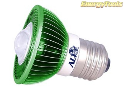 MR16 spotje E27 230V 1W Luxeon groen 60° led spot 120Lm - led spots