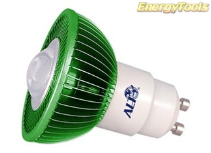 MR16 spotje GU10 230V 1W Luxeon groen 120° led spot 120Lm - led spots