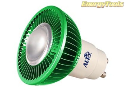 MR16 spotje GU10 230V 1W Luxeon groen 60° led spot 120Lm - led spots