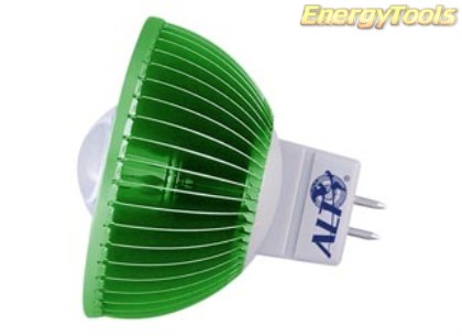 MR16 spotje GU5.3 12V 1W Luxeon groen 38° led spot 120Lm - led spots