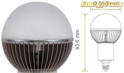 Led kogel E11 G19 230V 7W koud wit 520Lm 180° Luxeon - led kogellampen