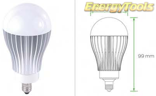 Led Peer E11 A19 230V 7W warm wit 125Lm 180° Bridgelux - led peertjes