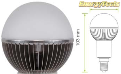 Led kogel E14 G19 230V 1W neutraal wit 120Lm 180° Luxeon Rebel - led kogellampen