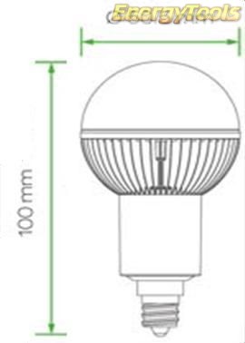 G19 E12 led kogellamp 220V Cree XT-E 7W 2200K warm 180° 500Lm