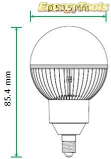 G19 EZ10 led kogellamp 12V Cree XT-E 7W neutraal wit 180° 650Lm