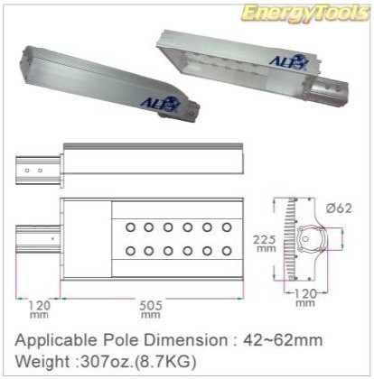 Led straatlamp 144W koud wit buitenverlichting IP68 straatverlichting 15300Lm 130° Luxeon Rebel ES 230V